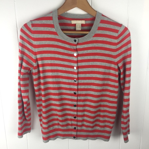 Grey Striped Cardigan Sweater | Poshmark
